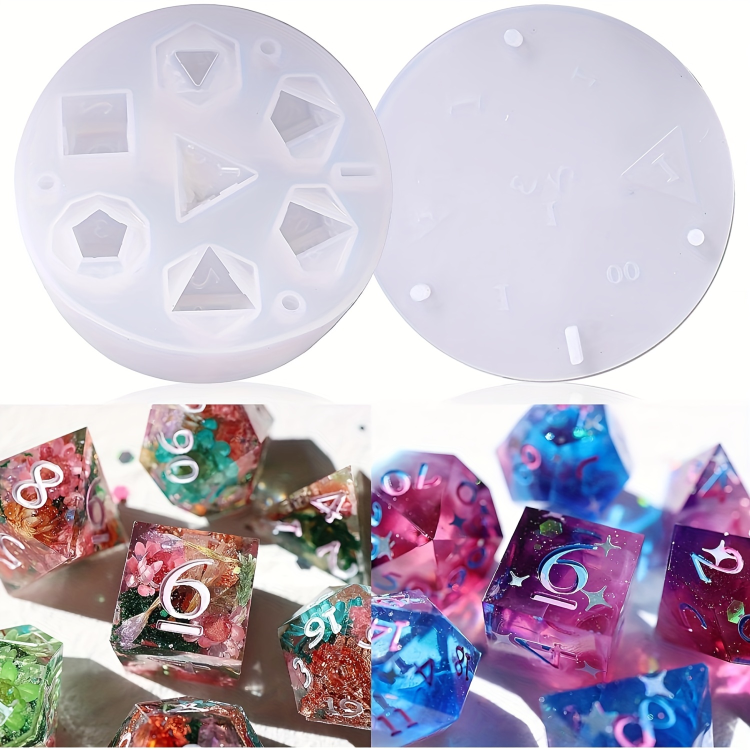 Dice Molds for Resin, Set of 2 Extra Large Resin Molds Silicone 4inch,  Jumbo D20 D8 Dice Molds with Number, Silicone Molds for Epoxy Resin, Dice  Collection, Night Light, Christmas Gift