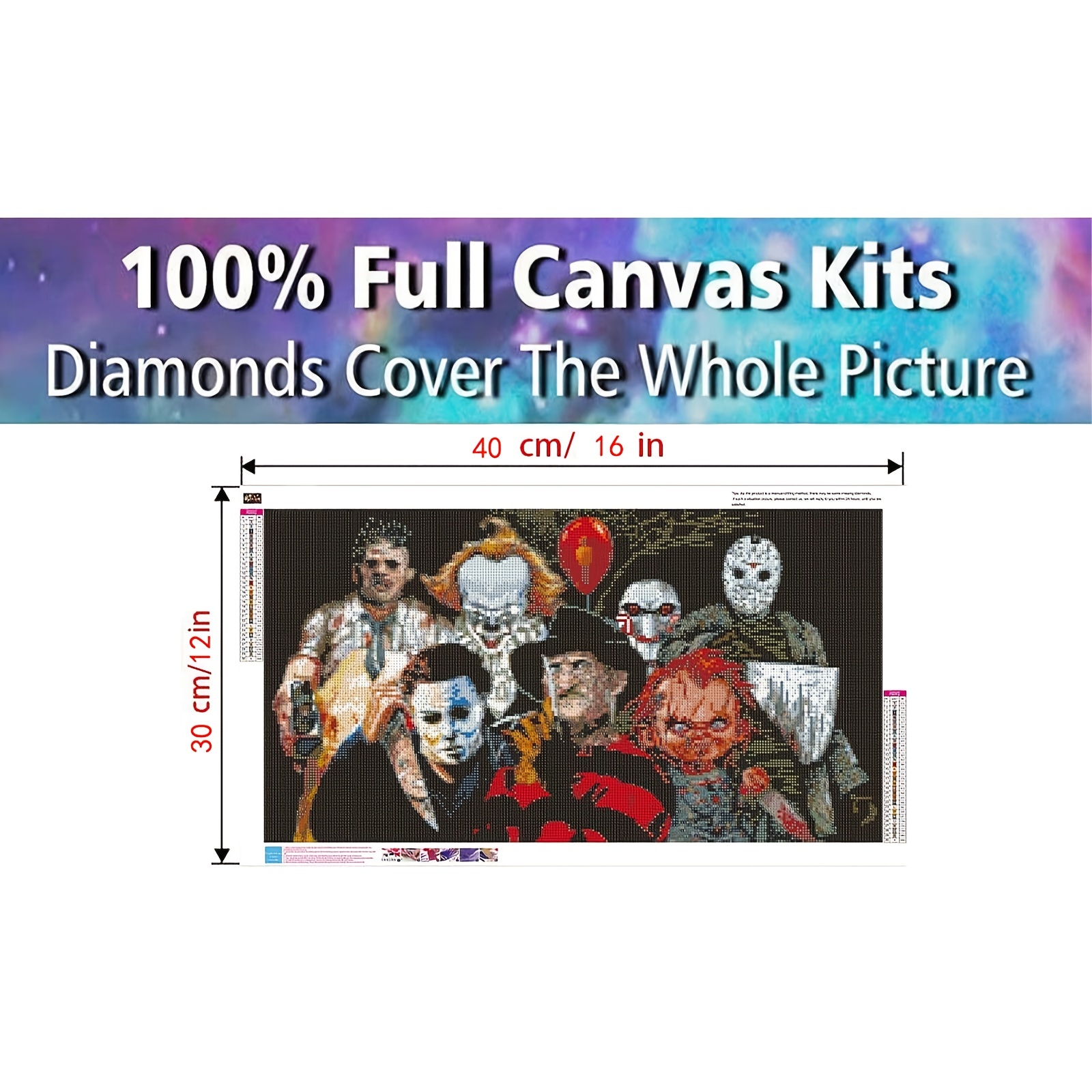 DIY Diamond Painting Kits Horror Movie Character Diamond Art for Adult  Diamond Dots Paint with Diamonds Paint by Numbers Crystal Art Embroidery  Cross