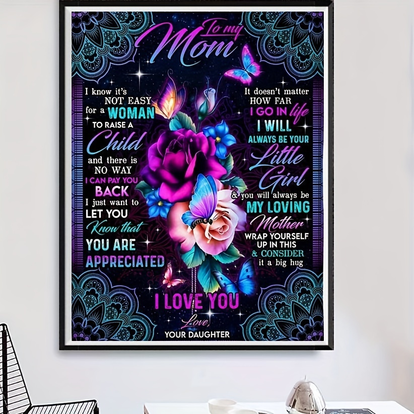 Miairivy Diamond Painting Gifts for Mom - Inspirational Quotes 5D