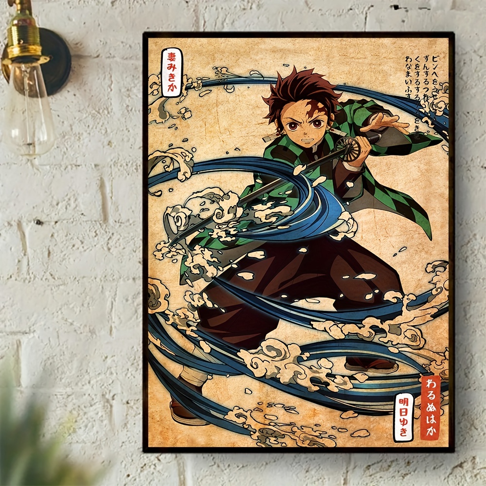 Demon Slayer Tanjiro Nezuko Characters Poster Wall Hanging Tapestry  Japanese Anime Tapestrys Room Decor Aesthetic Home Wallpaper