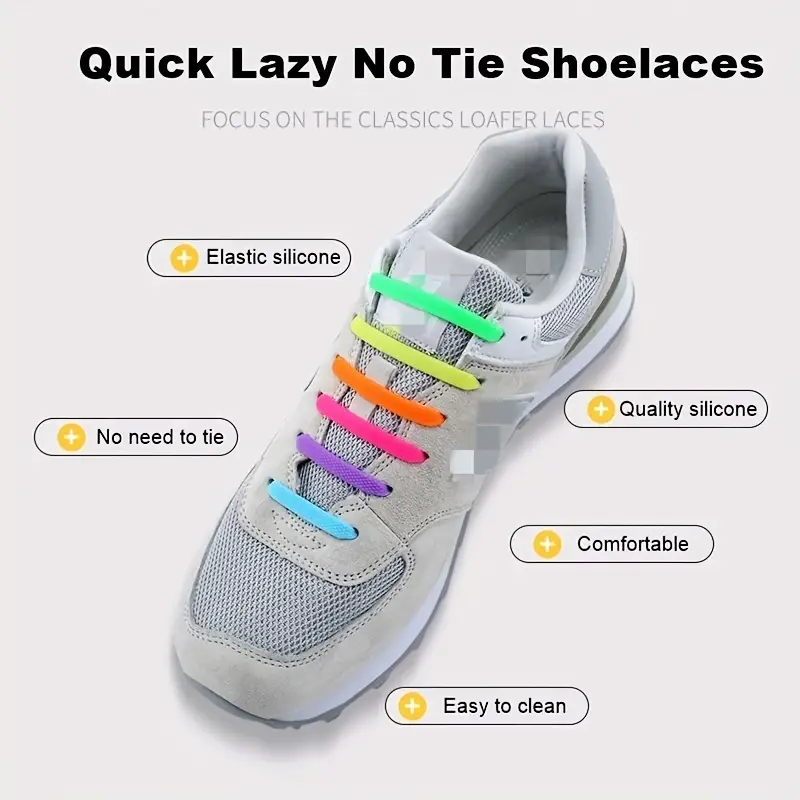Silicone Elastic Laces Fashionable Men's And Women's - Temu