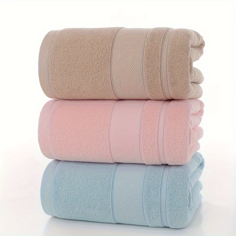 

1pc Bath Towel, Thick Soft And Absorbent Bathroom Towel, Quick Dry Wipe Body Skin Friendly Shower Towel For Hiking, Camping, Spa, Travel, Hotel, 27.56x55.12in, Bathroom Accessories