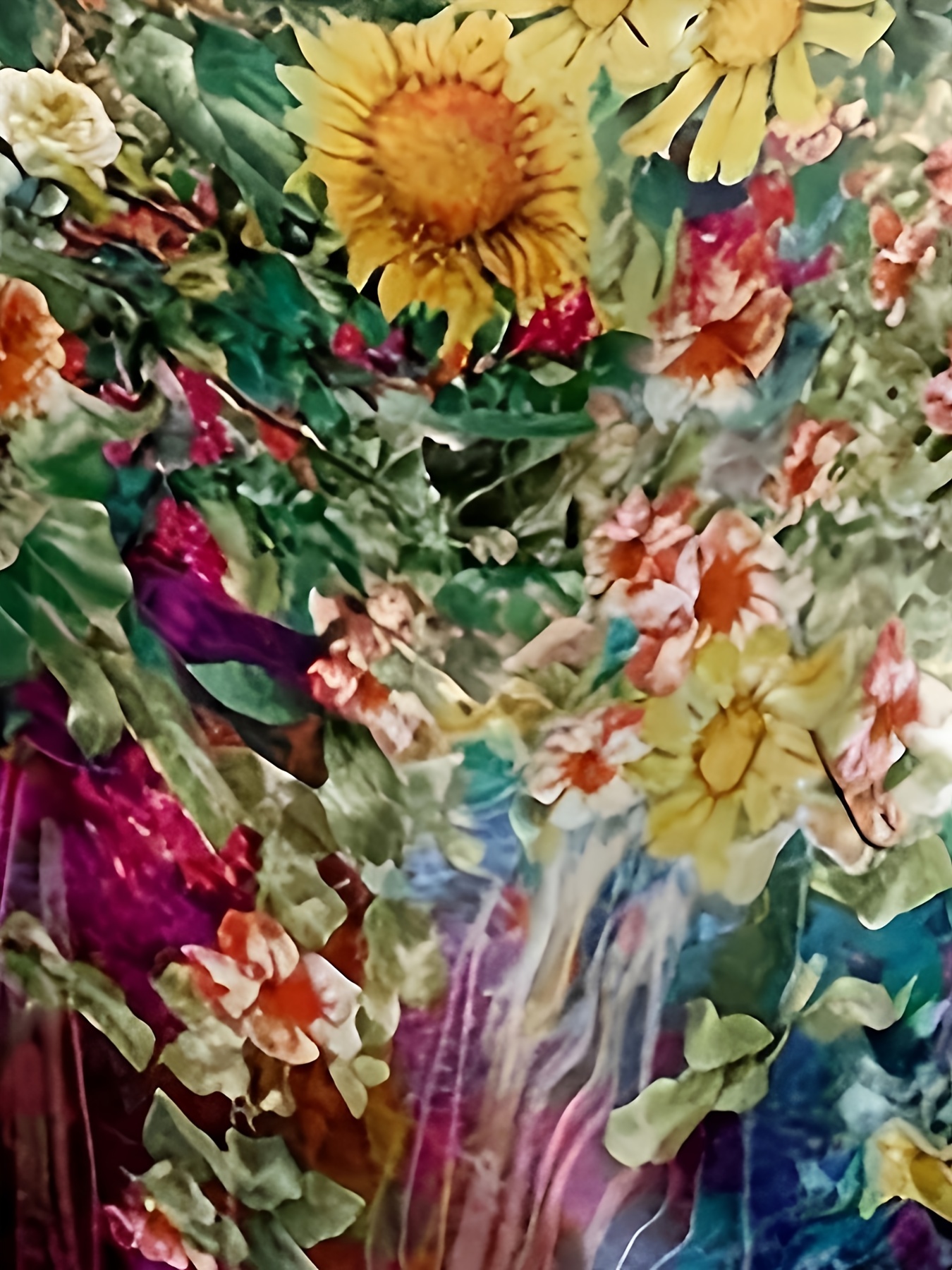 watercolor floral shirt (multicolor)