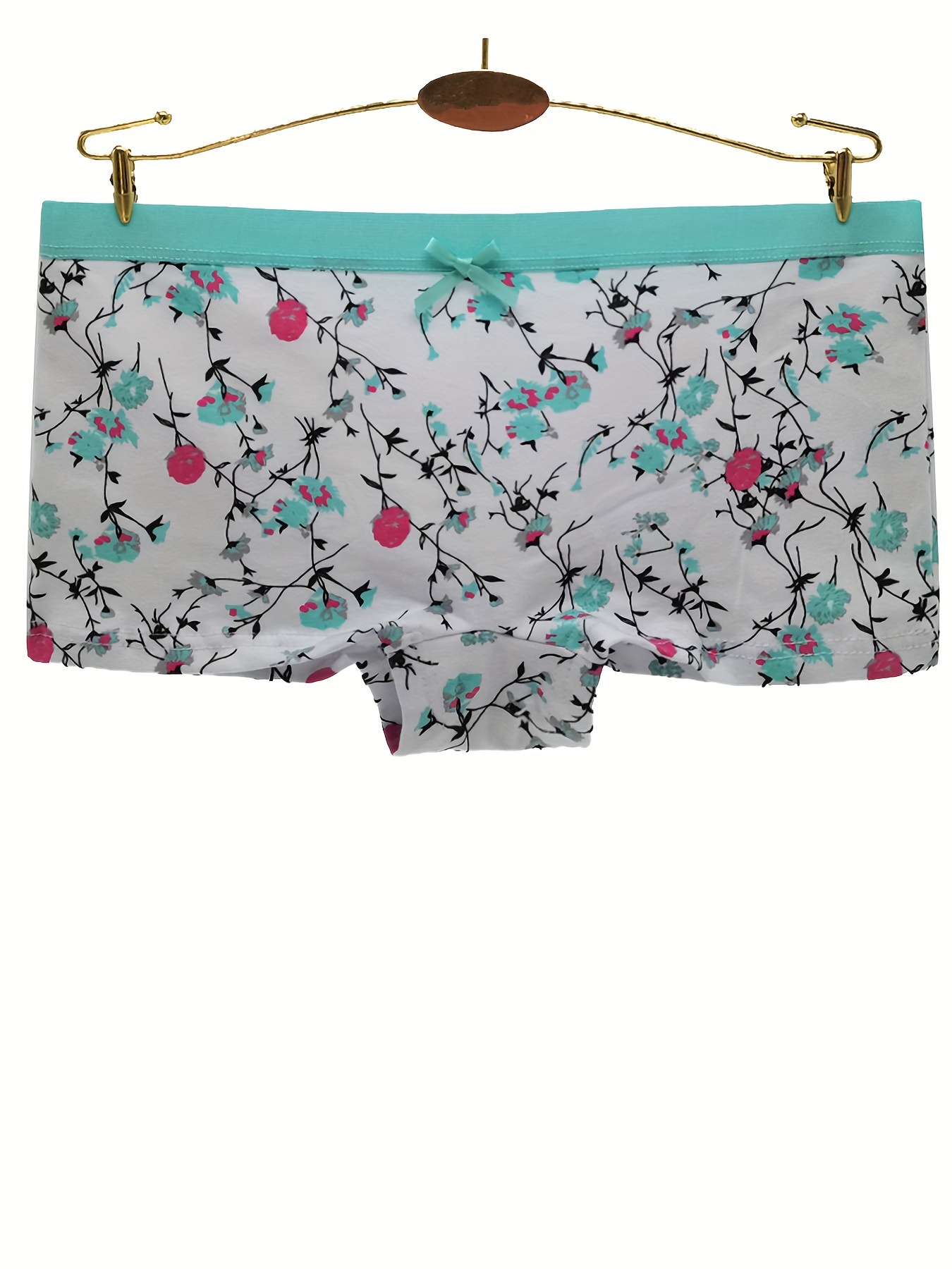 Star Print Boyshort Panties Soft Comfortable Bow Tie Panties - Temu Canada