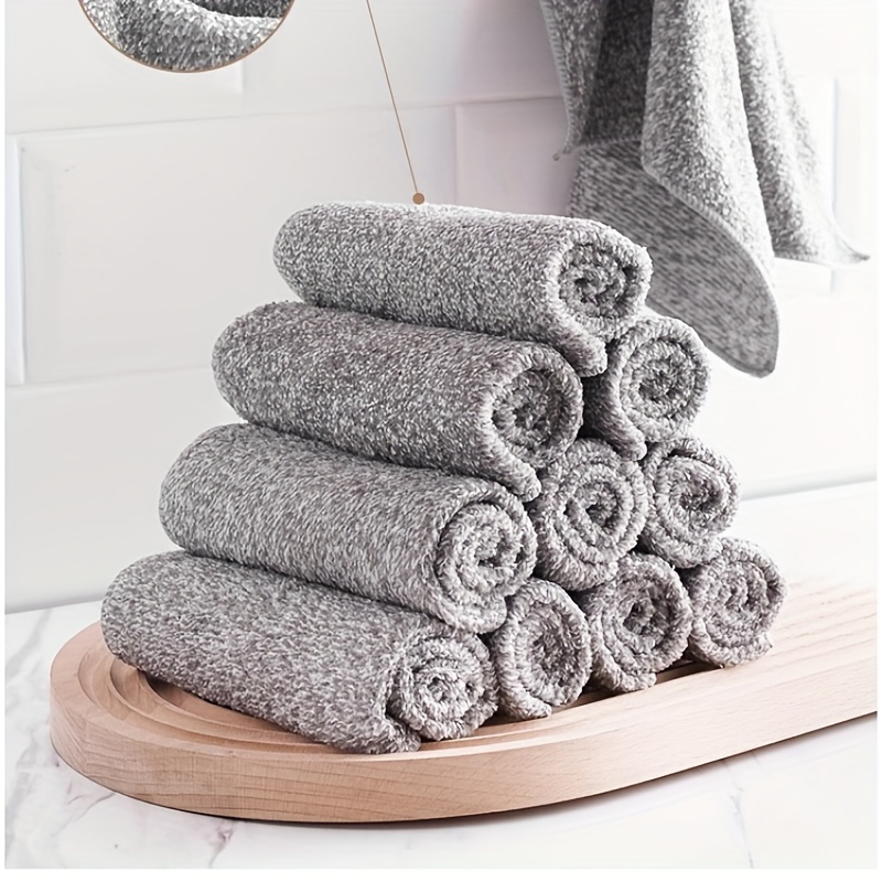 Shop Bamboo Charcoal Towel Fine Fiber Dish Cloth