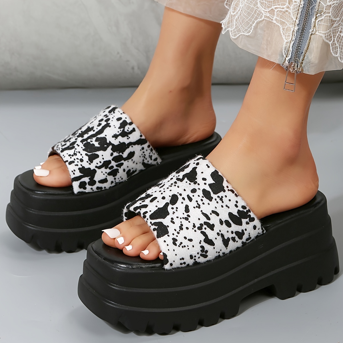 Womens best sale platform slides