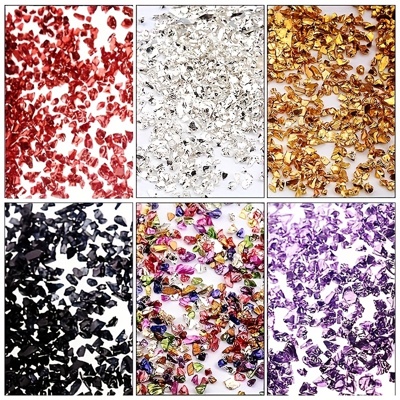 Metallic Crystal Chips Nail Sequins Flakes 10g Bag
