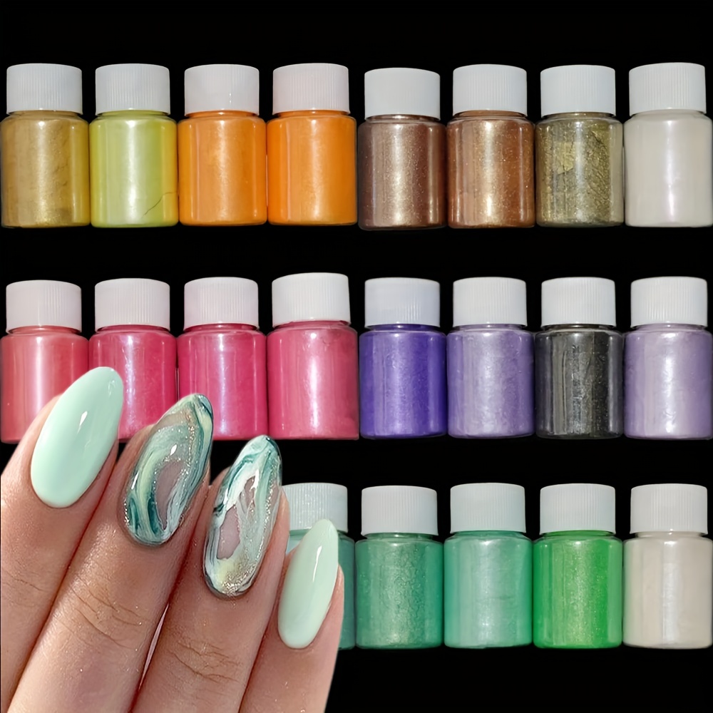 Pigmento en polvo de mica, juego de 32 colores para colorear de jabón,  polvo de purpurina de mica de grado cosmético, ideal para maquillaje,  resina
