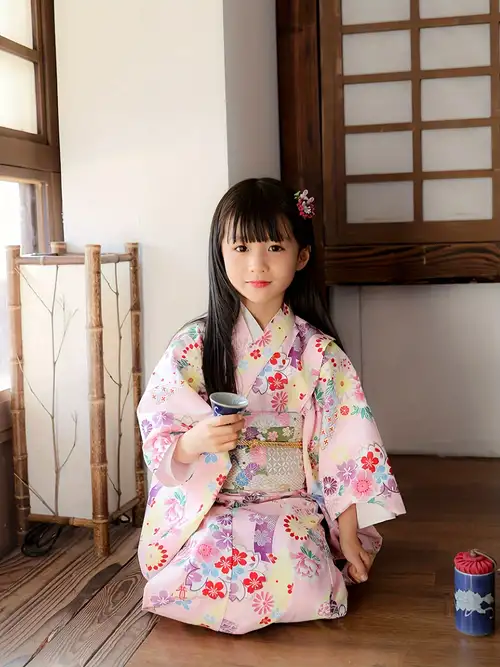 Bambini bambini Baby Girls Outfit Abiti Kimono Robe Costume tradizionale  giapponese