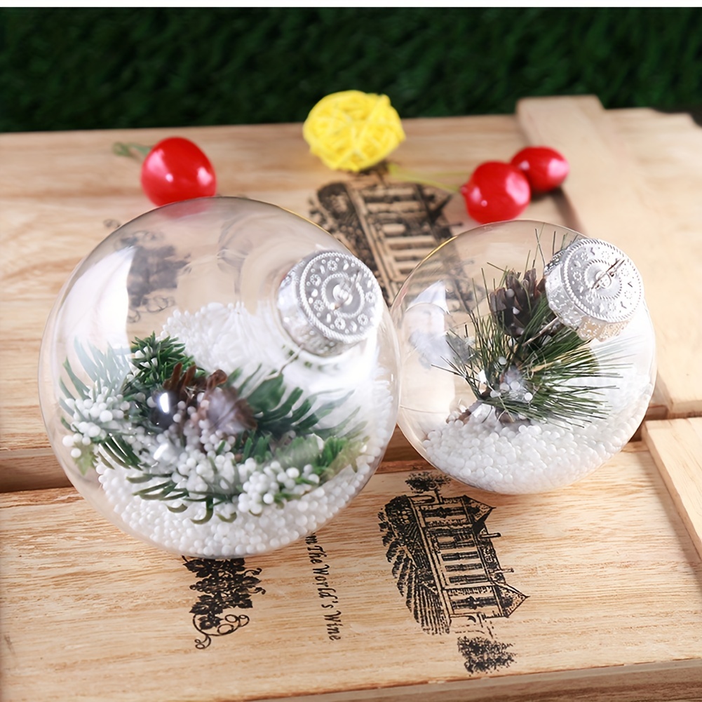 Diy Clear Plastic Fillable Balls Ornament Christmas Balls - Temu United  Arab Emirates