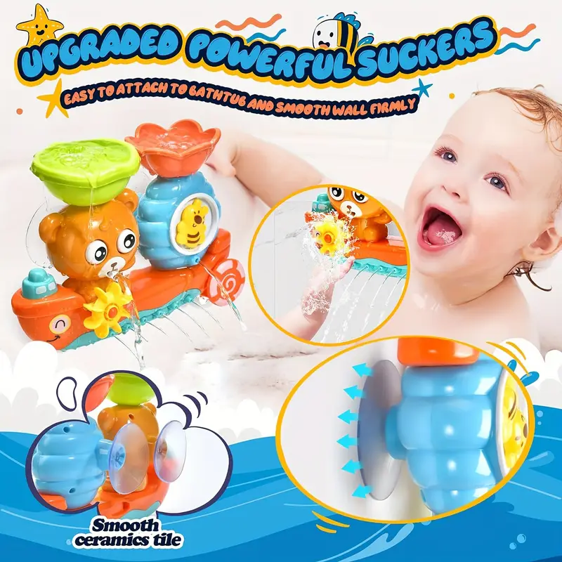 Jouet de Bain pour Bebe pour de 1 2 3 4 Ans, Ensemble de 10 Jouets de Bain pour Enfants, Anti Jouet de Bain pour Bebe pour de 1 2 3 4 Ans, Ensemble de 10 Jouets de Bain pour Enfants, Anti