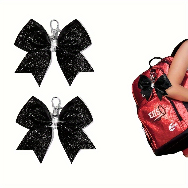 Cheer Bow Keychain Glitter Hair Bow For Girls Shiny Sequin - Temu