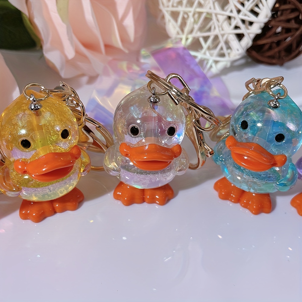 deeayewhycrafts Duck Tubby Deedee Acrylic Keychain | Kawaii Animal Keychain | Key Charms | Key Accessories | Duckling | Keyring