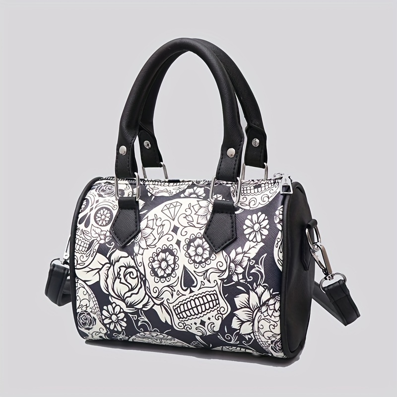 Ghost Skull Novelty Bag, Funny Goth Small Zipper Shoulder Bag, Halloween  Elf Crossbody Purse - Temu