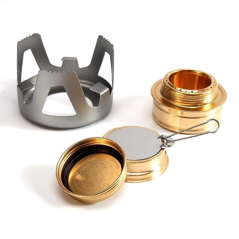 Mini Alcohol Stove For Backpacking Lightweight Brass - Temu