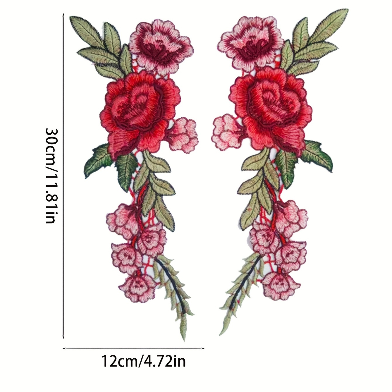 Beautiful Flowers Floral Fashion Patch Sticker Craft Patches - Temu