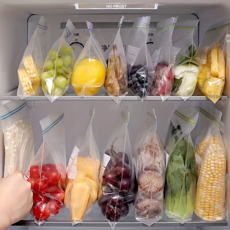10pcs Ziplock Freezer & Fridge Bags Food Grade Plastic Bags