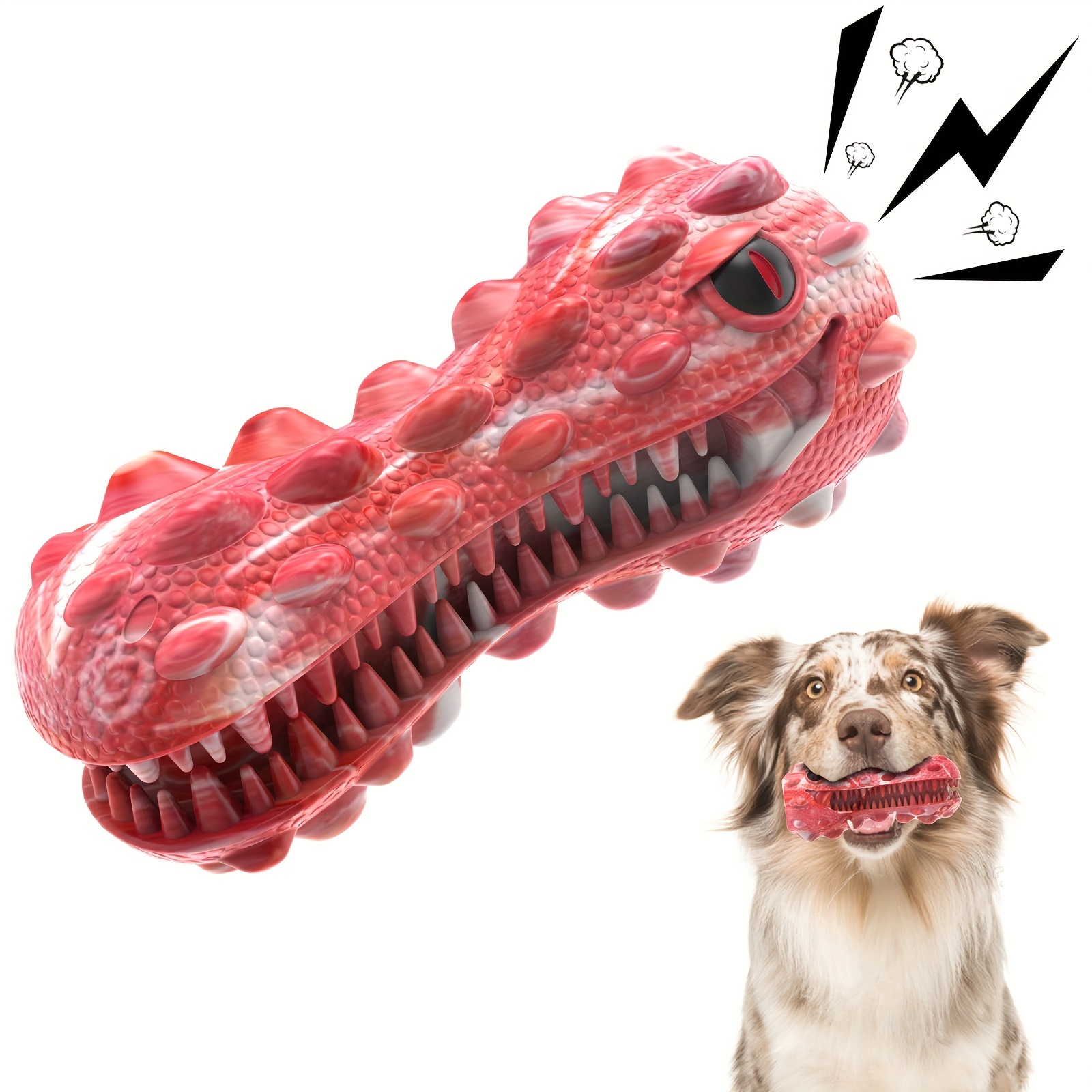 Dog Chew Toys Dog Toothbrush, Dog Toys For Aggressive Chewers And  Medium/large Dogs, Rubber Dog Squeaky Toys, Interactive Dog Toy For Training,  Teething And Cleaning Teeth - Temu