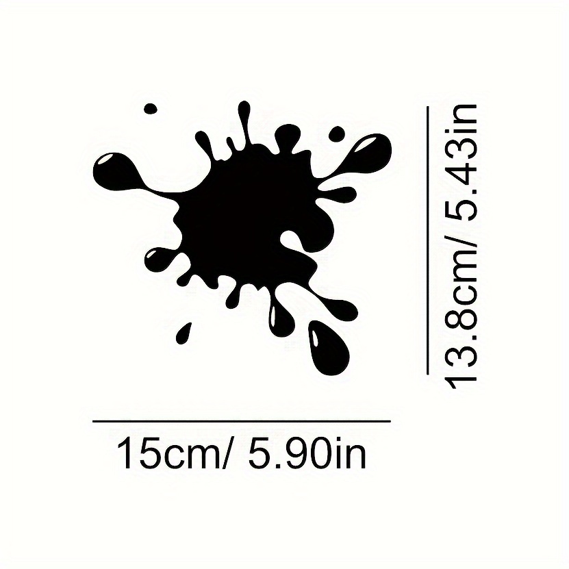Reflective Car Sticker Ink Spot Body Sticker Splash Water - Temu