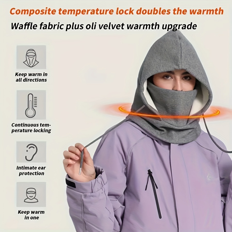 Maschera Invernale Spessa Con Protezione Per Le Orecchie - Sciarpa Calda Per  Il Collo Per Un Comfort Antivento - Temu Italy