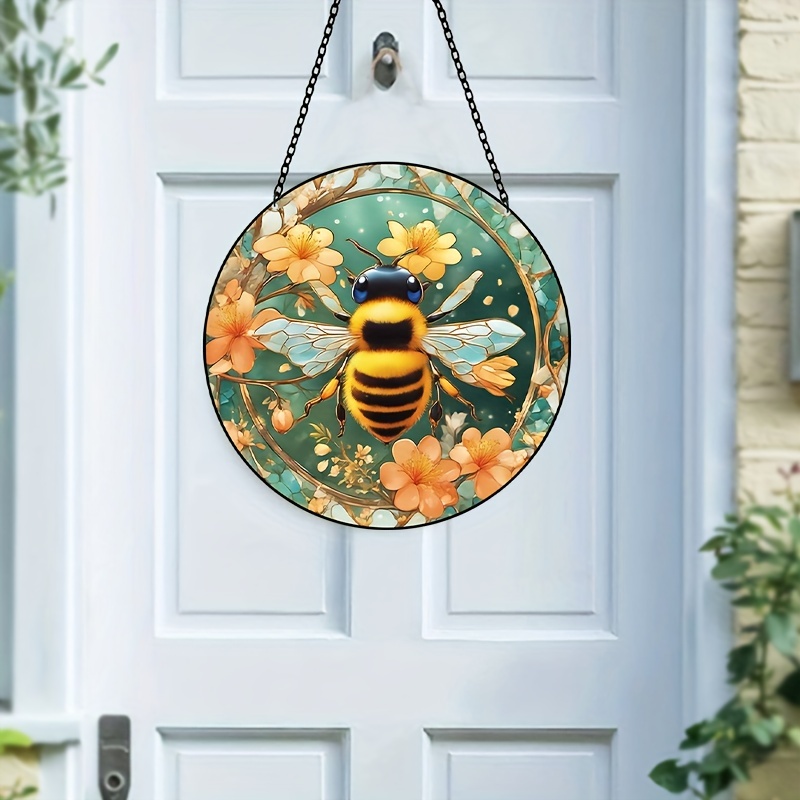Decorate Your House With This Beautiful Bee, Stain Window Hanging Home  Decorations, Suitable For Room, Office, Living Room, Garden Wall Hanging  Decoration - Temu Philippines
