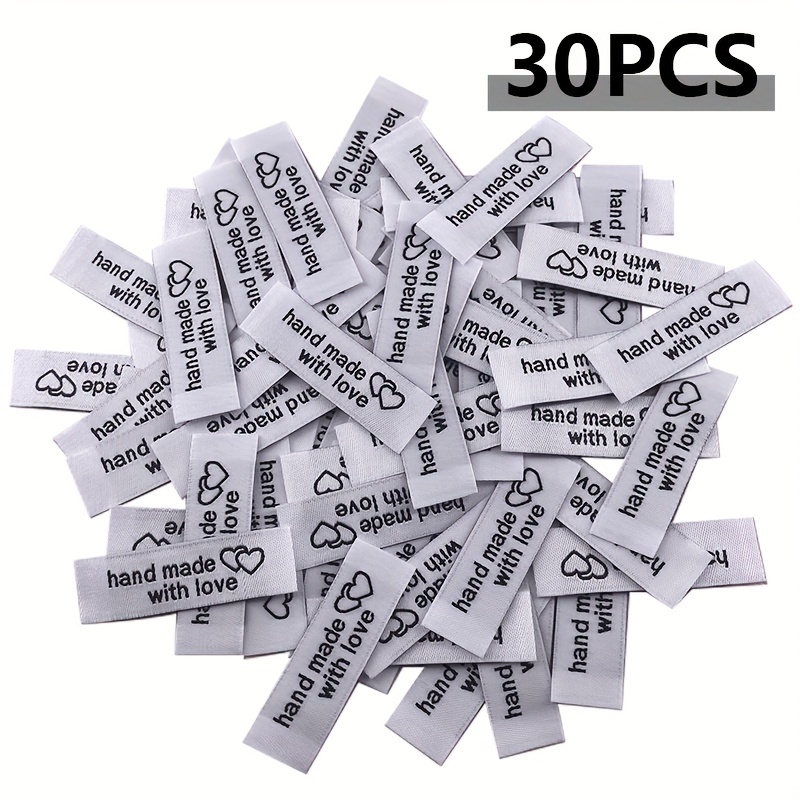 30pcs Personalized tags for clothes with logo text Handmade