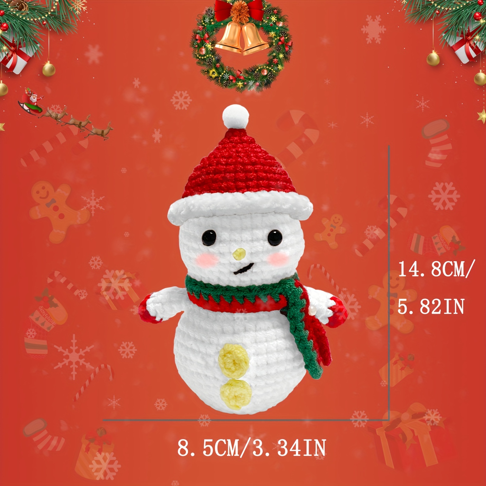 DIY Snowman Amigurumi Knit & Crochet Kit
