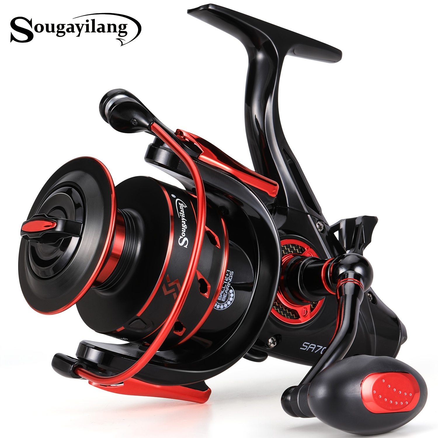 Lizard 12+1 BB Spinning Reel Fishing Reel with Front and Rear Double Drag  Carp Fishing Reel Left Right Interchangeable 