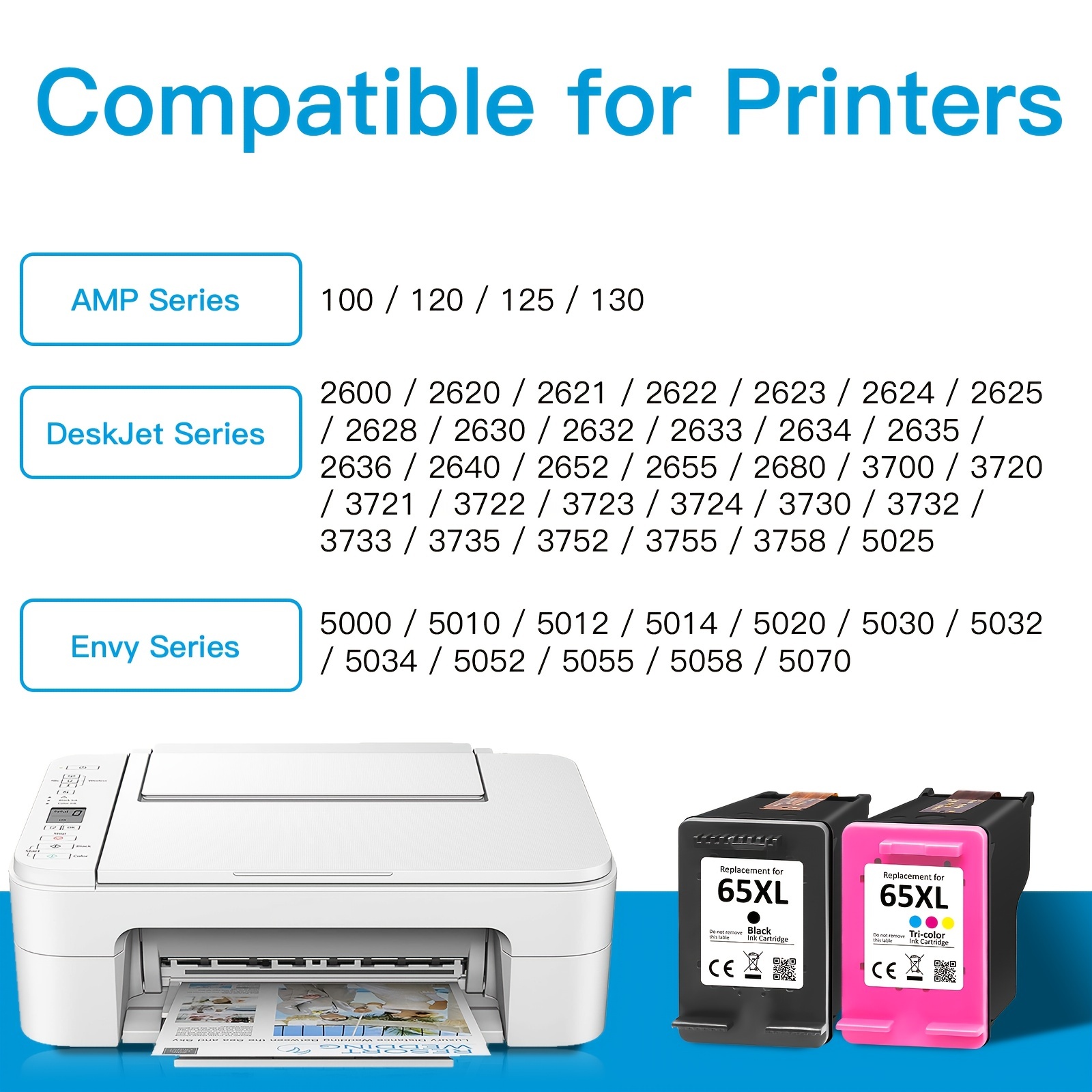 304XL Printer Cartridge,for HP DeskJet 2600 2620 2621 2622 2623 2624 2625  2628 2630 2632 2633 2634 2635 2652 2655 3720 3721 3722 3723 3724 3730 3732
