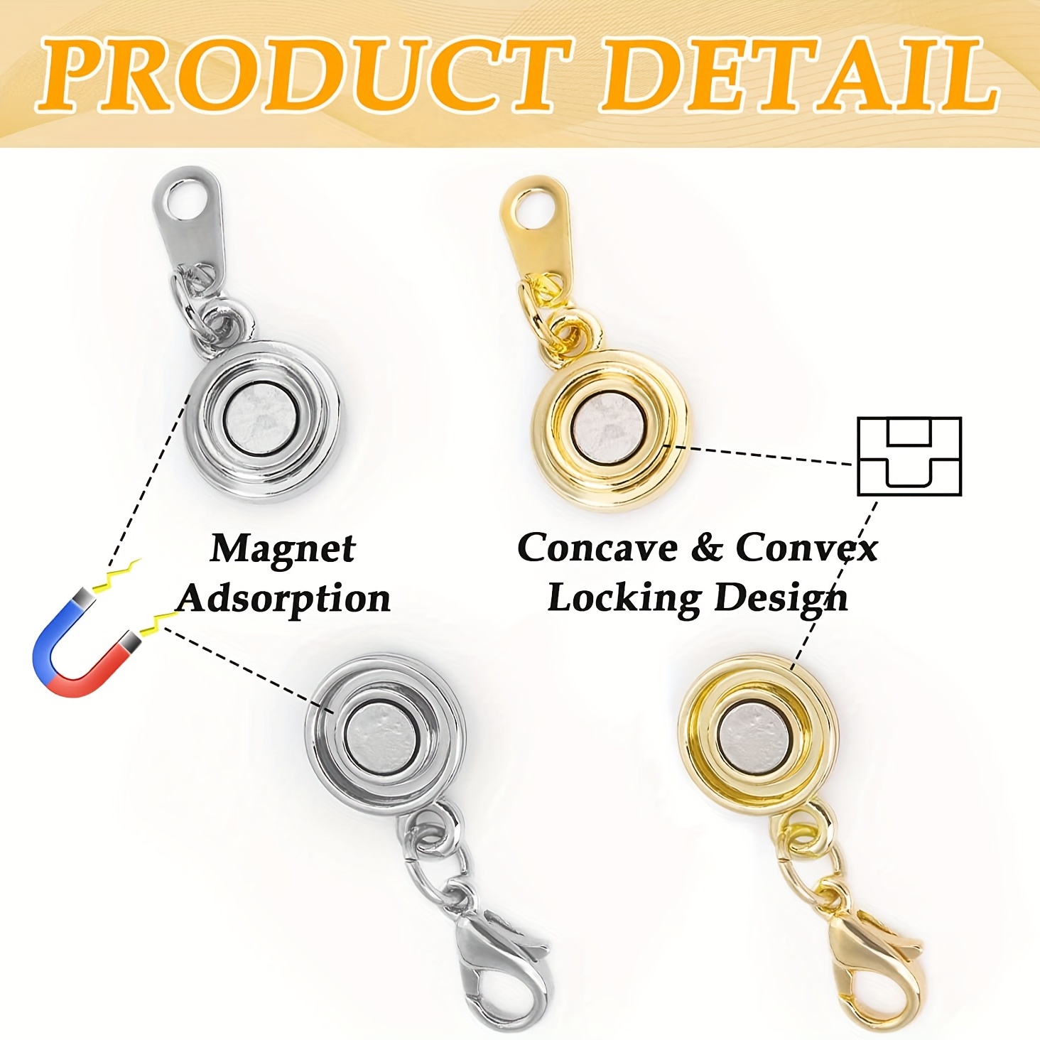 Magnetic Necklace Clasps And Closures Locking Magnetic - Temu