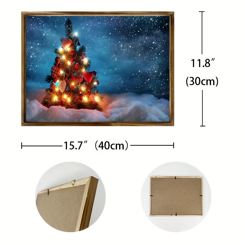 Christmas Tree Decoration framed Picture Landscape Wall Art - Temu