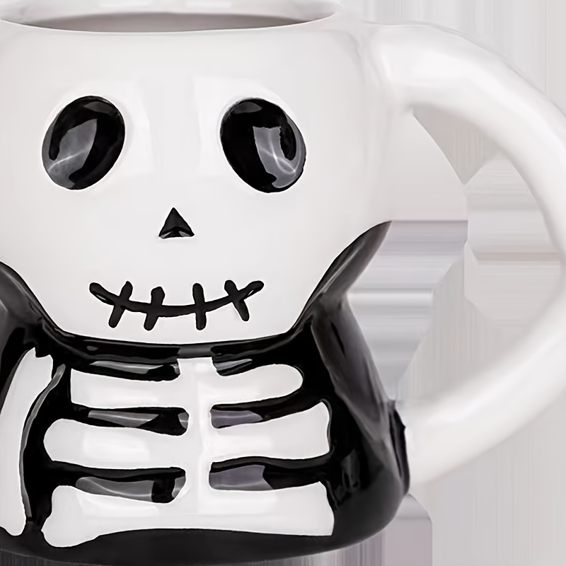 1pc 260ml Halloween Skull Ceramic Mug Kreative Persönlichkeit Schädel Tasse  Kreative Cartoon Form Kaffee Tasse Büro Wasser Tasse Studenten Tasse