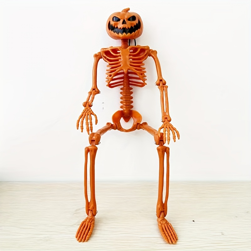2pcs Halloween Pumpkin Skull Holder Decoration Set