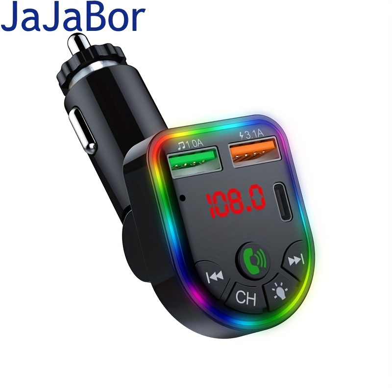 Adaptador de transmisor de radio de coche FM inalámbrico Bluetooth Llamadas  manos libres Kit de coche