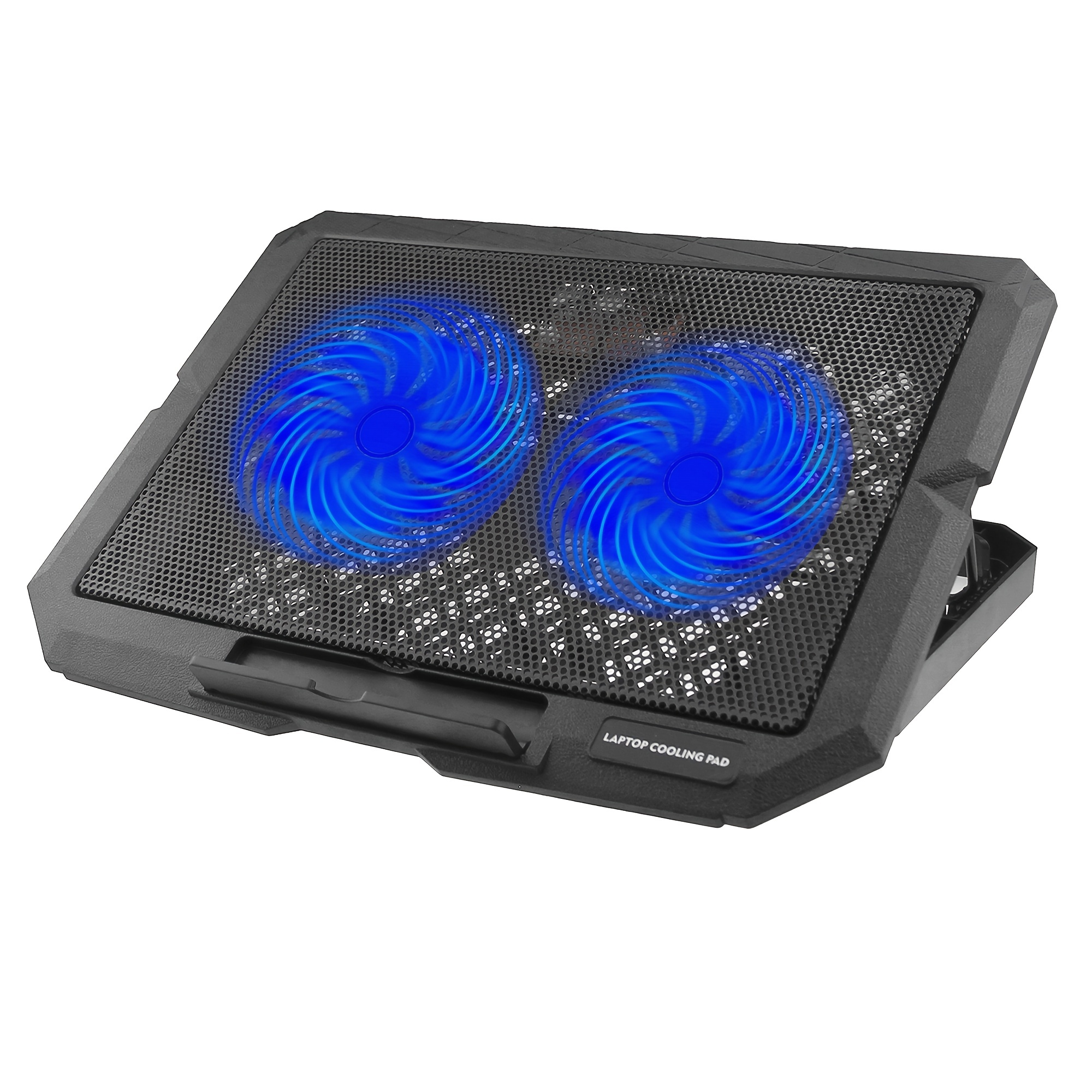 Almohadilla de enfriamiento para laptop, enfriador de laptop para juegos  con 2 ventiladores grandes silenciosos, cambio de luz RGB de 7 colores