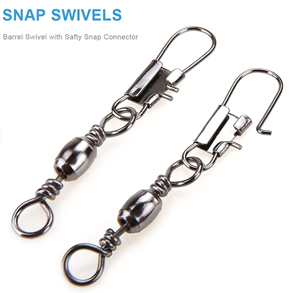 Strong Secure Fish Hook Connector Barrel Swivel Safety Snap - Temu Canada