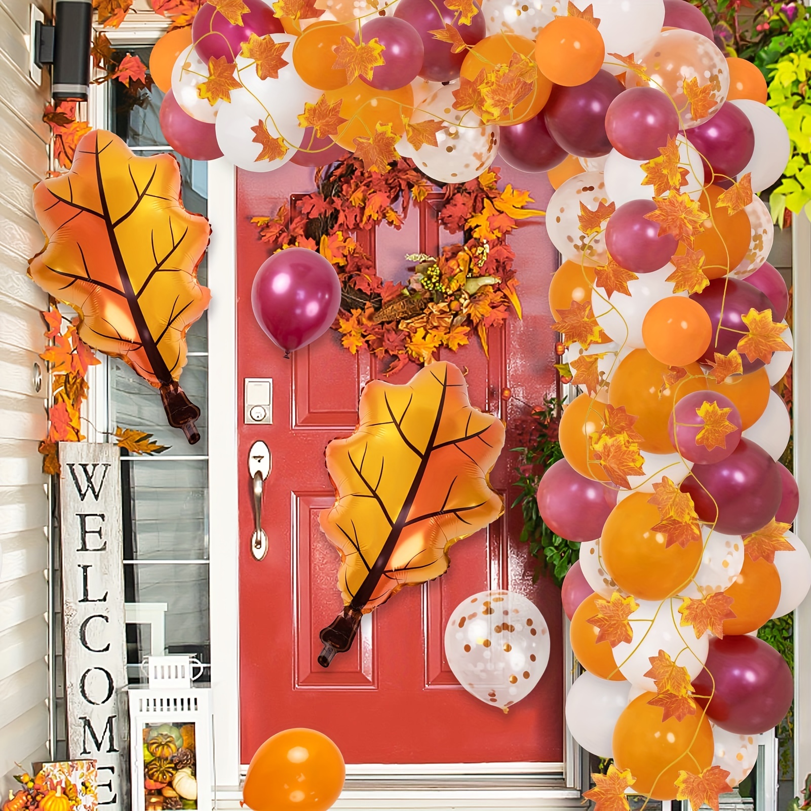 Fall Balloons Autumn Theme Party Decorations Fall Foil - Temu