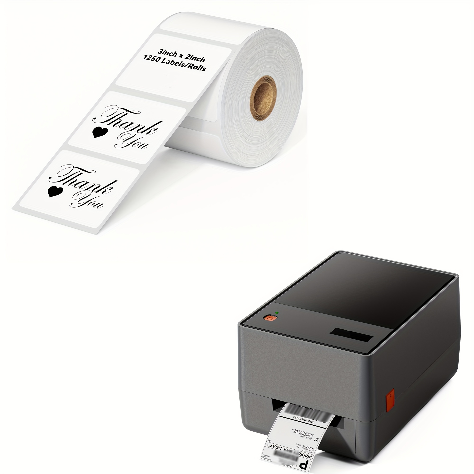 1 Roll 1,000 Labels 2.25 x 1.25 Polypropylene Labels White Waterproof Direct Thermal Zebra