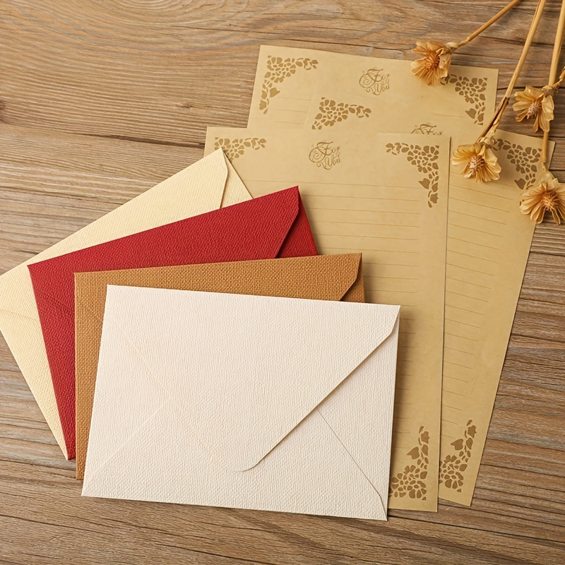 Vintage Letter Paper With Envelopes Vintage Letter Writing - Temu