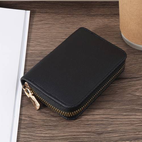 womens minimalist short wallet zipper around clutch purse stylish zipper around coin purse high qualitycredit card storage casual multi card card holder outdoors travel back to school