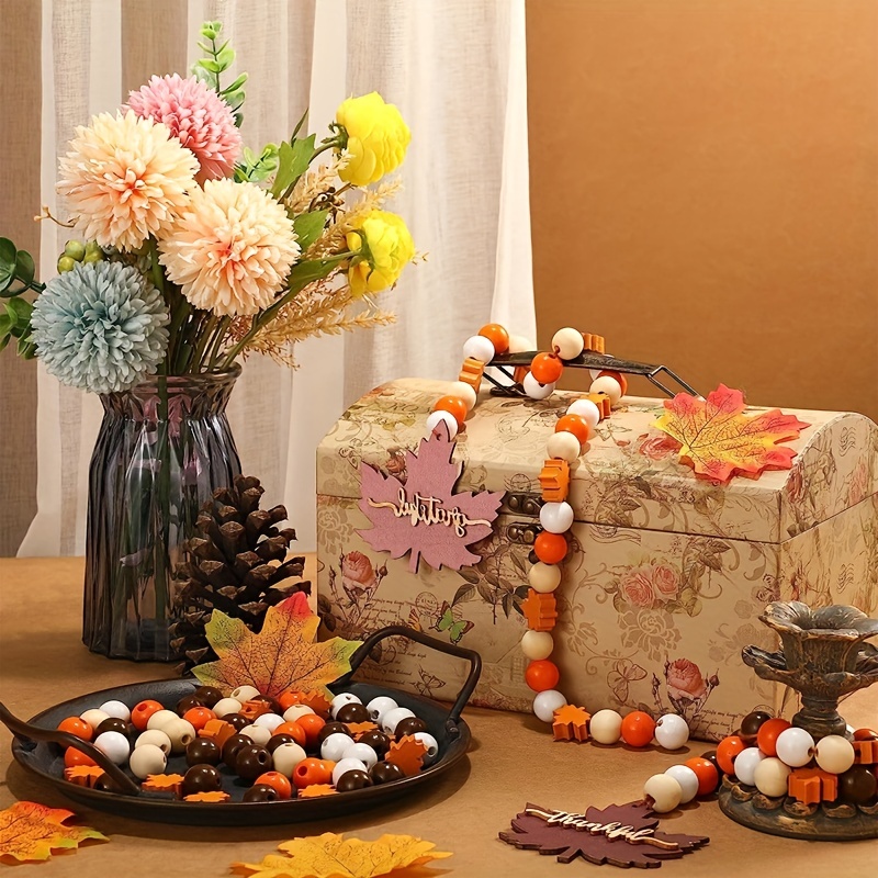 7 Wooden Bead Garlands for Fall, Home Decor