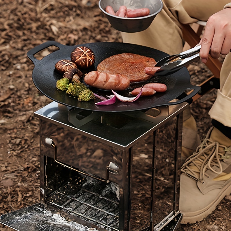  Camp Chef Cast Iron Charcoal Grill - Small, Portable Charcoal  Grill for Camping Gear : Patio, Lawn & Garden