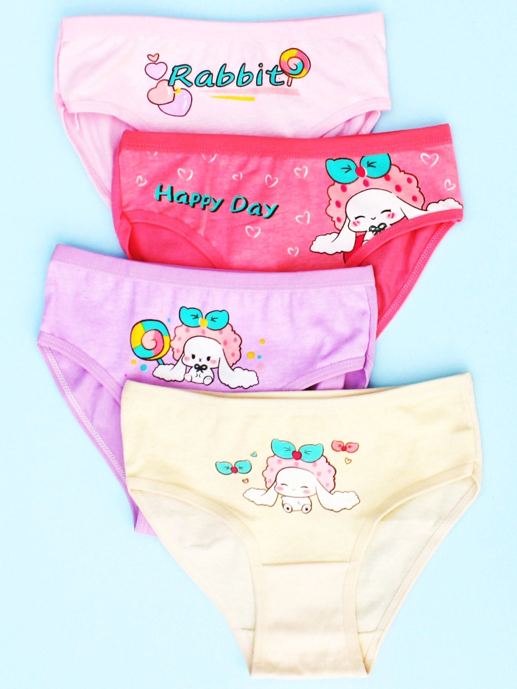 4pcs 1-10Y hello kitty Children's underwear girls' cotton briefs