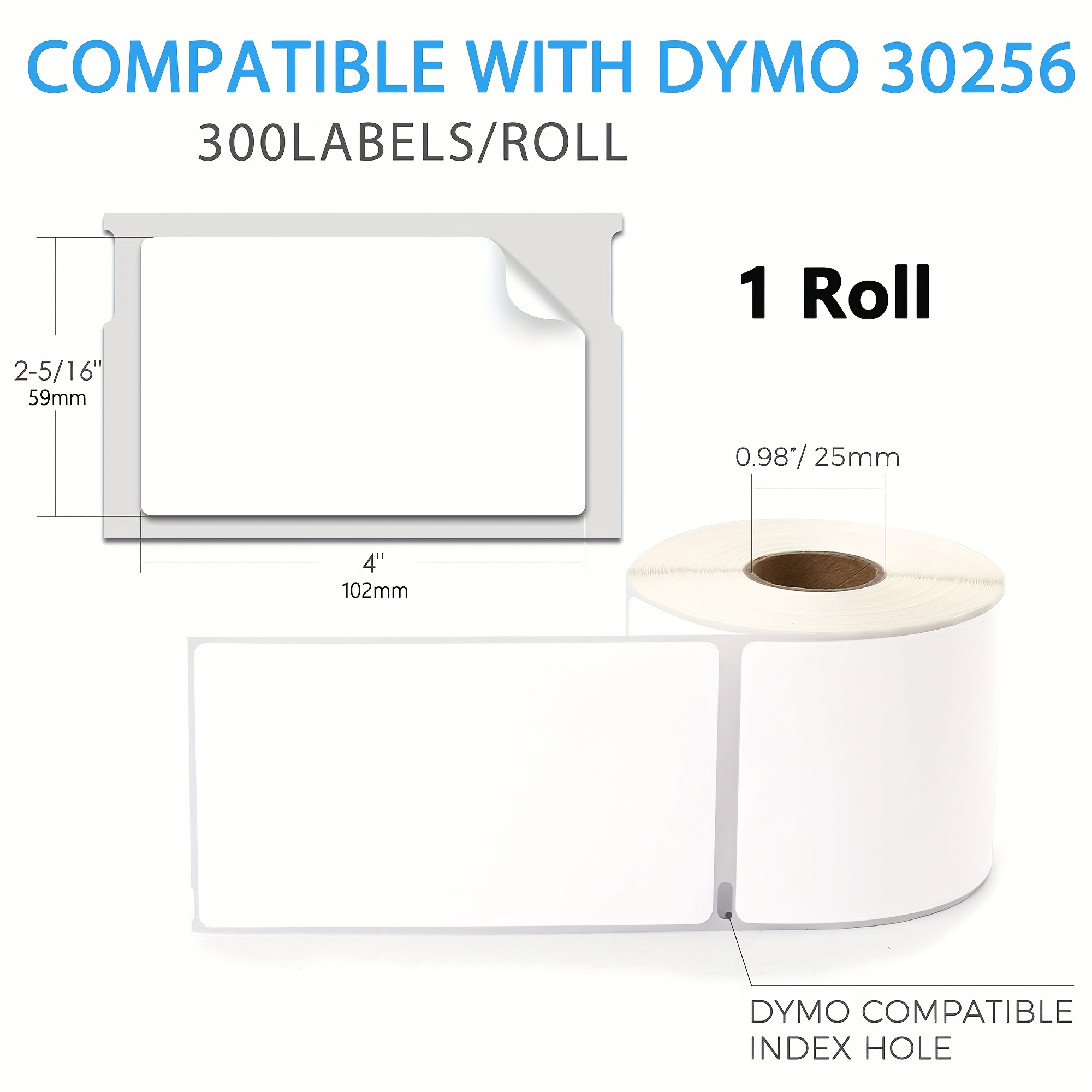 DYMO 30256 LabelWriter Shipping Labels, 2 5/16 x 4 Inch , Yellow, Roll Of  300, Compatible