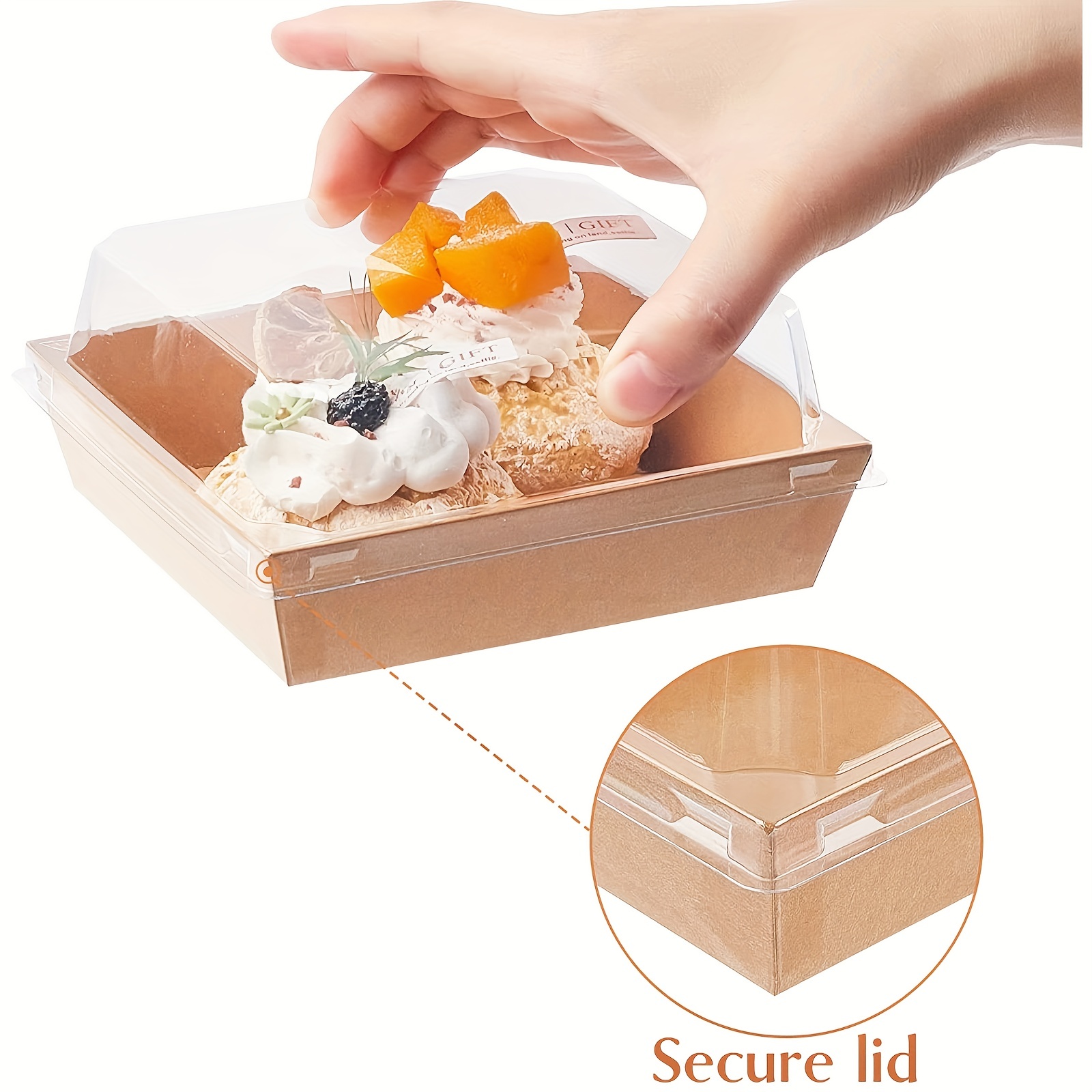 50 Pack Sandwich Box Charcuterie Boxes with Clear Lids Hot Dog Container  Disposable Food Containers with Lids for Strawberries, Chocolate Covered