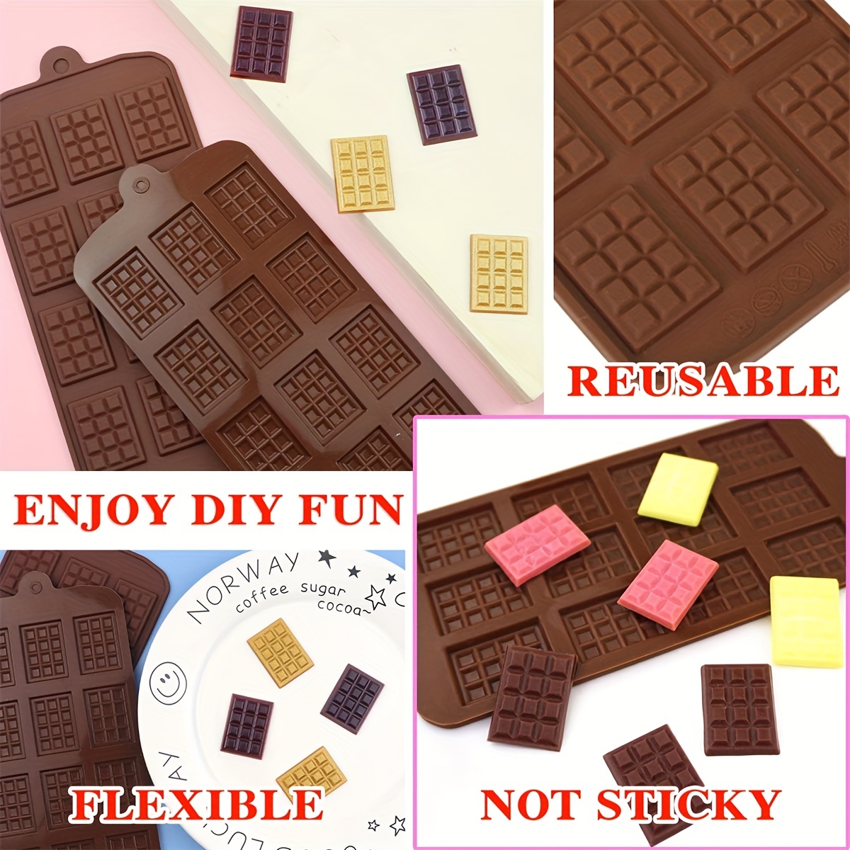 Chocolate Bar Mold, 3d Silicone Mold, Single Cavity Candy Mold, Heat  Resistant Chocolate Mold, Baking Tools, Kitchen Gadgets, Kitchen  Accessories - Temu