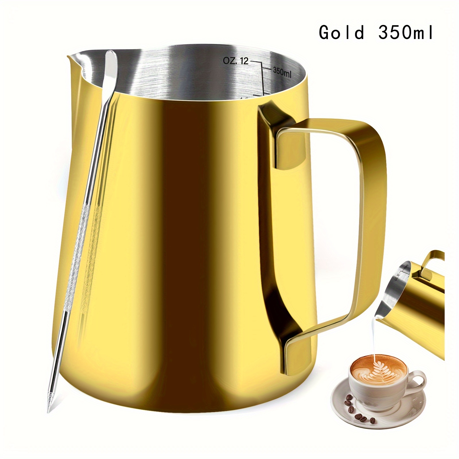 Stainless Steel Coffee Pull Flower Cup Including Scale With - Temu