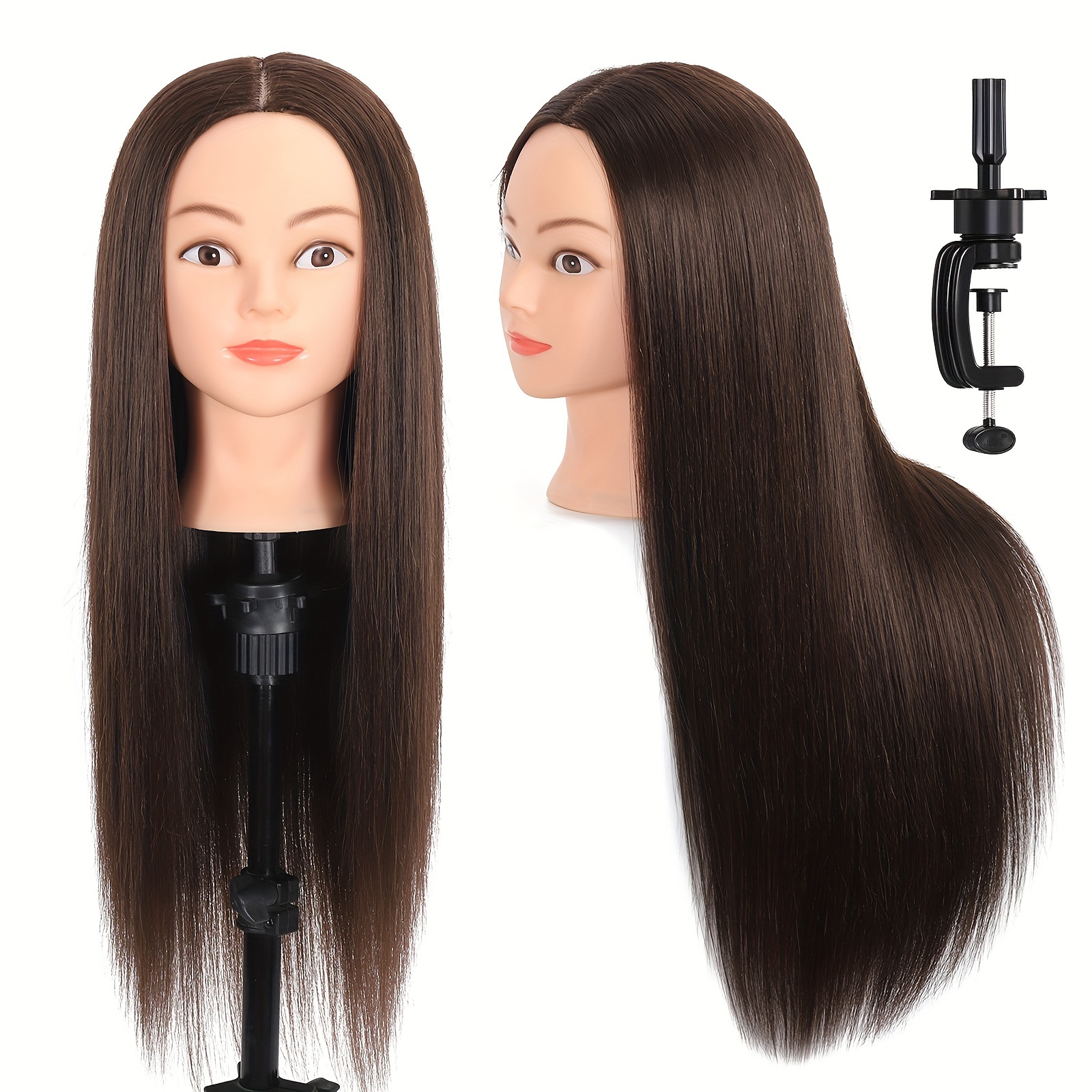 Cosmetology Mannequin Head With 100% Human Hair 18inch Hairdresser Salon  Training Practice Dolls Head For Styling Dye Cutting