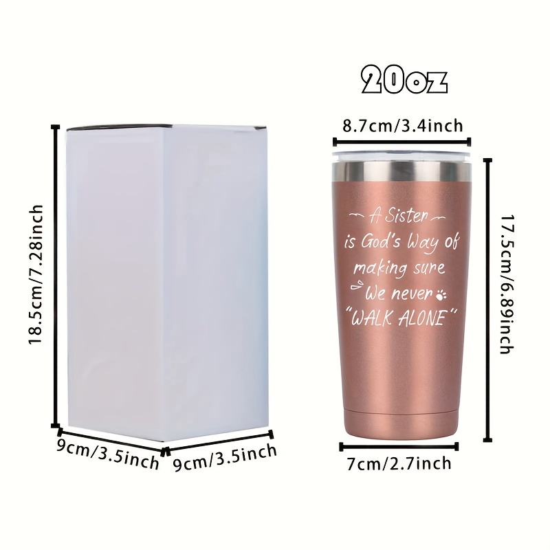 Sister Cup Gifts - Sisters Coffee Mug Tumblers for Women - Double Walled  Vacuum Sealed Stainless Steel 14 oz Tumbler