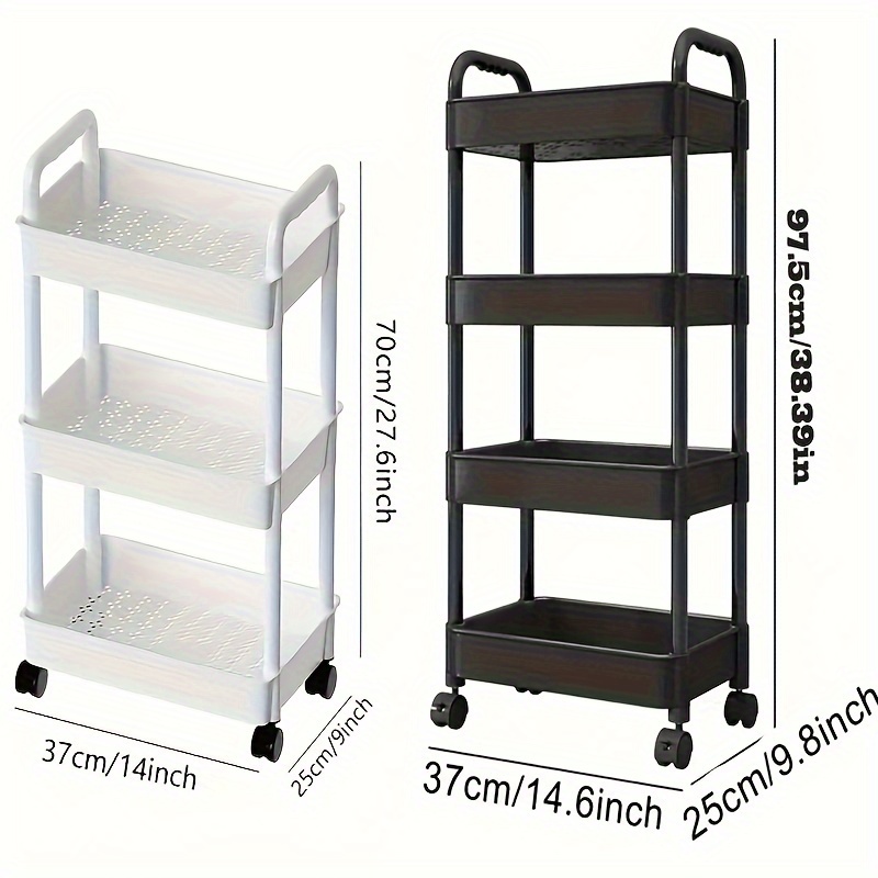 Pulley Movable Push Frame Storage Cart with Wheels